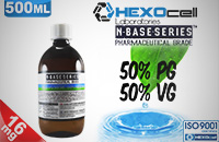 D.I.Y. - 500ml HEXOcell eLiquid Base (50% PG, 50% VG, 16mg/ml Nicotine) εικόνα 1