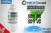 D.I.Y. - 1000ml HEXOcell eLiquid Base (50% PG, 50% VG, 0mg/ml Nicotine) εικόνα 1