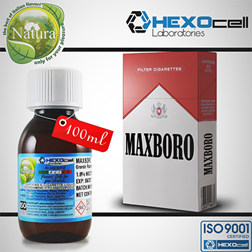 100ml MAXBORO 9mg eLiquid (With Nicotine, Medium) - Natura eLiquid by HEXOcell