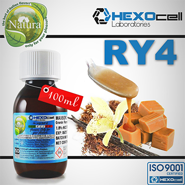 100ml RY4 9mg eLiquid (With Nicotine, Medium) - Natura eLiquid by HEXOcell