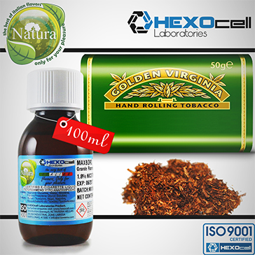 100ml VIRGINIA 18mg eLiquid (With Nicotine, Strong) - Natura eLiquid by HEXOcell