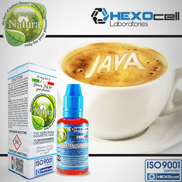 30ml JAVA COFFEE 0mg Υγρό Αναπλήρωσης ( Χωρίς Νικοτίνη ) - Natura Υγρά Αναπλήρωσης από την HEXOcell