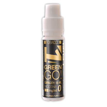 15ml GREEN GO / BLACK TOBACCO 12mg eLiquid (With Nicotine, Medium) - eLiquid by Pink Fury