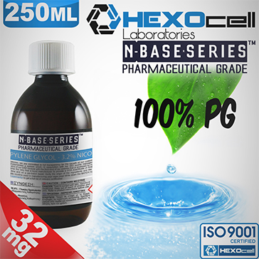 D.I.Y. - 250ml HEXOcell eLiquid Base (100% PG, 32mg/ml Nicotine)
