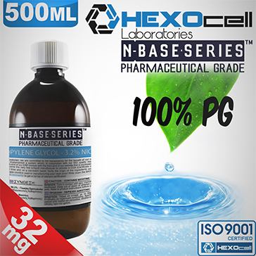 D.I.Y. - 500ml HEXOcell eLiquid Base (100% PG, 32mg/ml Nicotine)