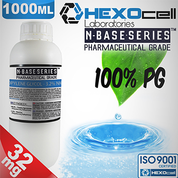 D.I.Y. - 1000ml HEXOcell eLiquid Base (100% PG, 32mg/ml Nicotine)