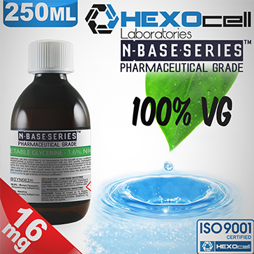 D.I.Y. - 250ml HEXOcell eLiquid Base (100% VG, 16mg/ml Nicotine)