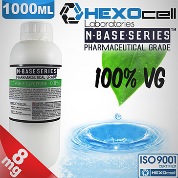 D.I.Y. - 1000ml HEXOcell eLiquid Base (100% VG, 8mg/ml Nicotine)