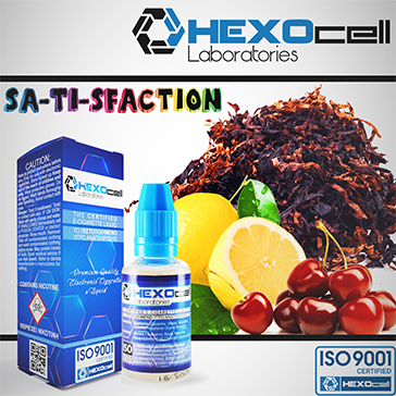 30ml SA-TI-SFACTION 18mg eLiquid (With Nicotine, Strong) - eLiquid by HEXOcell