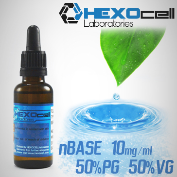 D.I.Y. - 30ml HEXOcell eLiquid Base (50% PG, 50% VG, 10mg/ml Nicotine)