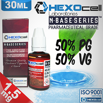 D.I.Y. - 30ml HEXOcell eLiquid Base (50% PG, 50% VG, 1.5mg/ml Nicotine)