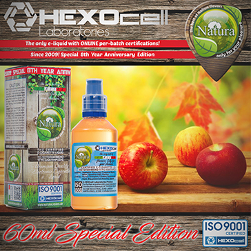 60ml FOREST APPLEZ SPECIAL EDITION 3mg High VG eLiquid (With Nicotine, Very Low) - Natura eLiquid by HEXOcell