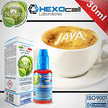 30ml JAVA COFFEE 3mg 80% VG eLiquid (With Nicotine, Very Low) - Natura eLiquid by HEXOcell