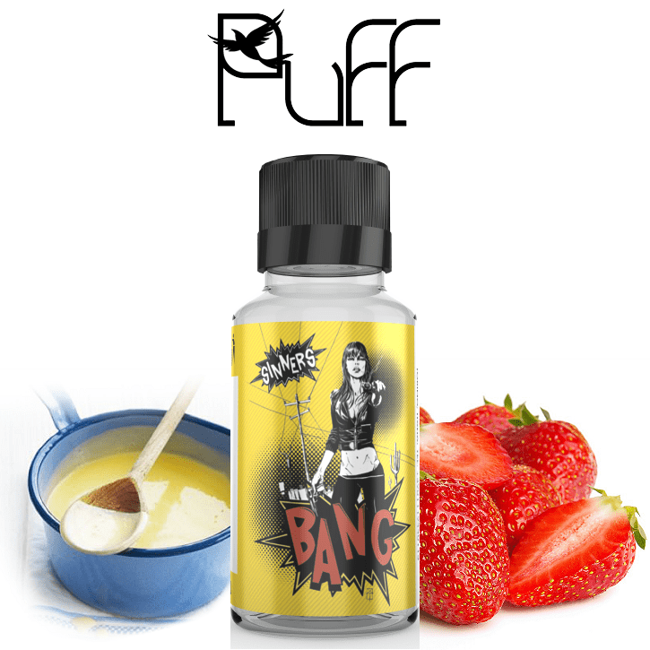 D.I.Y. - ΑΡΩΜΑ - 15ML - PUFF COMPACT SPECIAL - BANG ( STRAWBERRY CUSTARD ) - 15ML