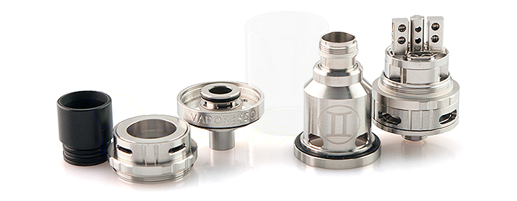 ΑΤΜΟΠΟΙΗΤΉΣ - VAPORESSO Gemini RTA/RBA Rebuildable Tank Atomizer ( Silver )