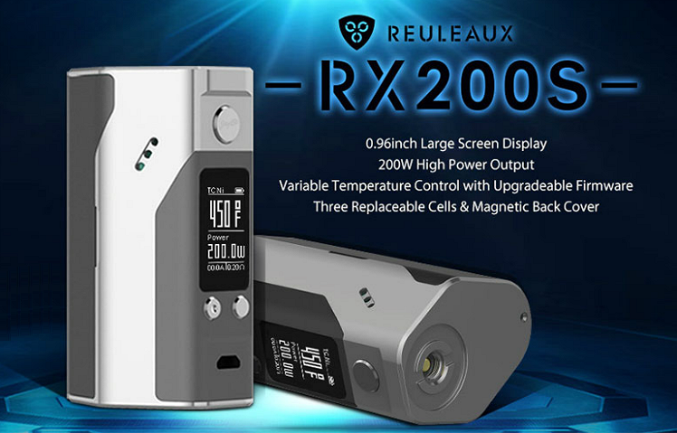 KIT - Wismec REULEAUX RX200S 200W TC Mod ( Grey & Silver )