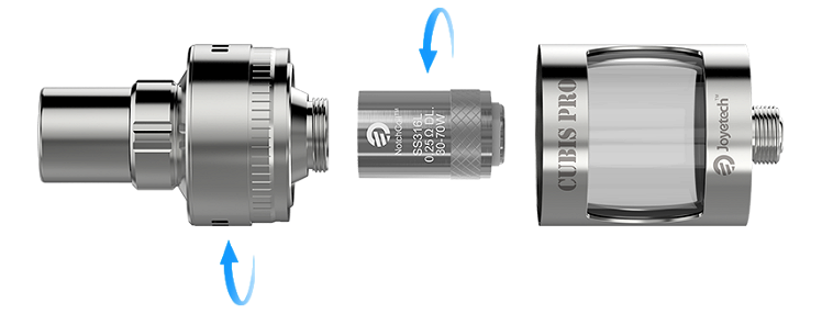 ΑΤΜΟΠΟΙΗΤΉΣ - JOYETECH CUBIS PRO Cupped TC Clearomizer ( Stainless )