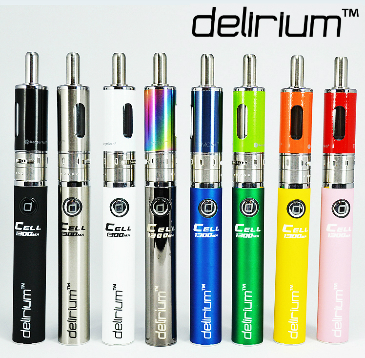 KIT - Kanger Aerotank Mow & delirium Cell 1300mAh Μπαταρία ( Μεταβλητή Ροή Αέρα eGo / eVod APV Kit - RAINBOW )