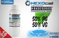 D.I.Y. - 1000ml HEXOcell eLiquid Base (50% PG, 50% VG, 16mg/ml Nicotine) εικόνα 1