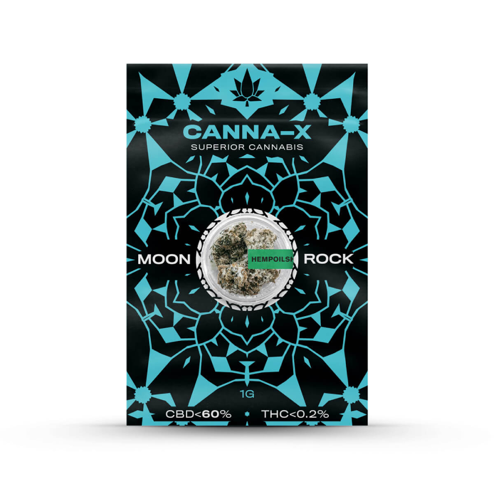 CBD - ΑΝΘΟΣ - CANNA-X - MOON ROCK ICE ( ΙΤΑΛΙΚΑ ΦΡΟΥΤΩΔΗ ΜΠΟΥΜΠΟΥΚΙΑ ΓΛΑΣΑΡΙΣΜΕΝΑ ΜΕ ΕΚΧΥΛΙΣΜΑ ΓΥΡΗΣ ) - 1γρ, 60% CBD εικόνα 1