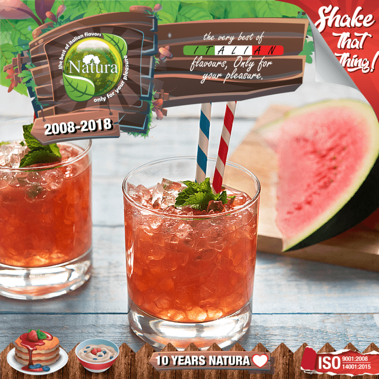 MIX & SHAKE - NATURA SPECIAL 60/100ML - FIZZY WATERMELON (ΑΝΘΡΑΚΟΥΧΟ ΑΝΑΨΥΚΤΙΚΟ ΜΕ ΓΕΥΣΗ ΚΑΡΠΟΥΖΙ) εικόνα 1