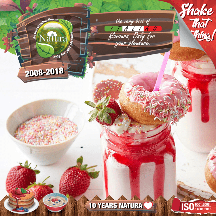 MIX & SHAKE - NATURA SPECIAL 60/100ML - STRAWBERRY MILF SHAKE (ΟΝΕΙΡΙΚΟ ΜΙΛΚΣΕΙΚ ΦΡΑΟΥΛΑΣ) εικόνα 1