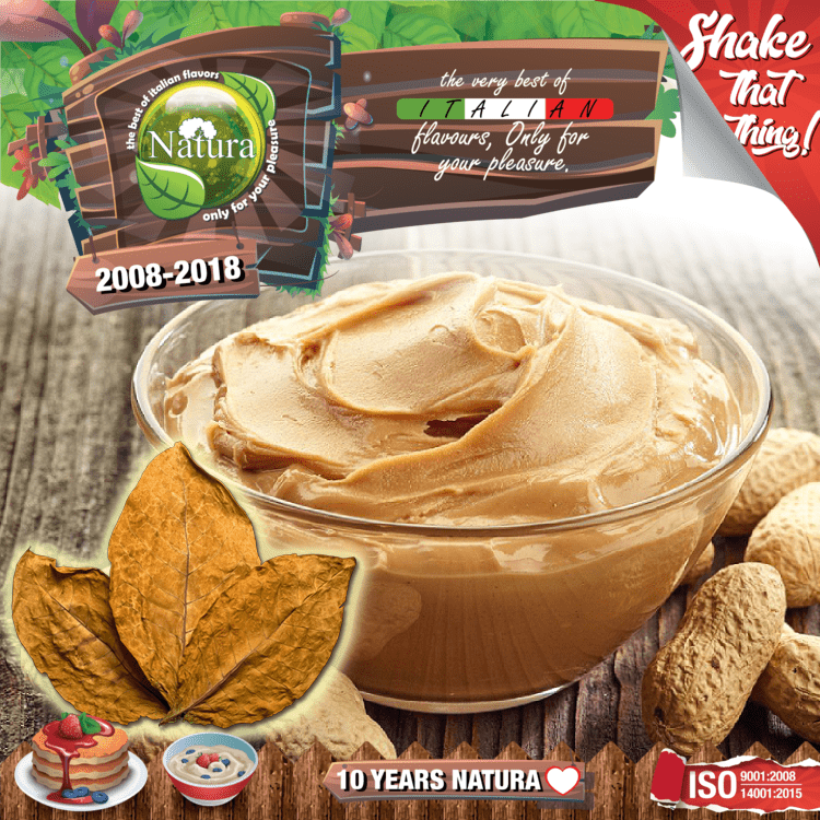 MIX & SHAKE - NATURA SPECIAL 60/100ML - TOBACCO PEANUT BUTTER (ΔΥΝΑΤΟΣ ΚΑΠΝΟΣ ΤΕΛΕΙΑ ΙΣΟΡΡΟΠΗΜΕΝΟΣ ΜΕ ΞΗΡΟΥΣ ΚΑΡΠΟΥΣ & ΦΙΣΤΙΚΟΒΟΥΤΥΡΟ) εικόνα 1