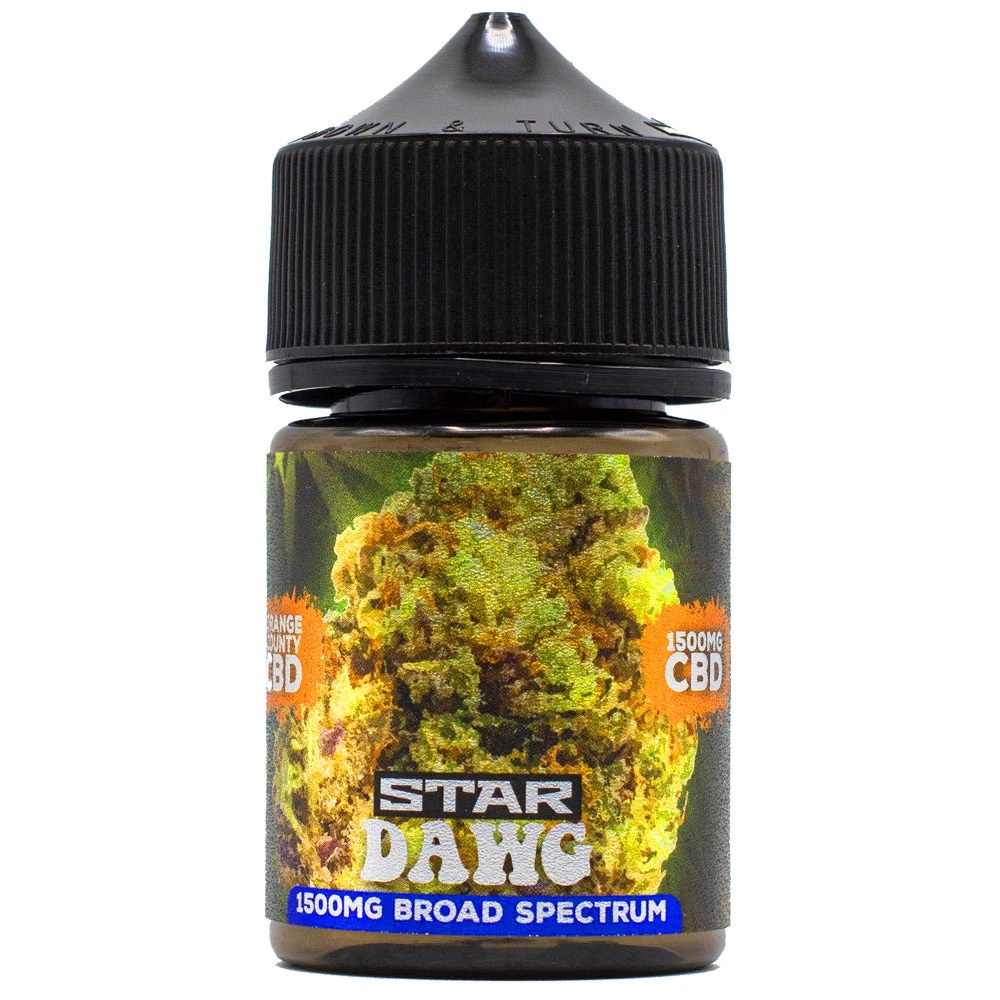 CBD - VAPE LIQUID - ΕΛΑΙΟ ΜΕ ΤΕΡΠΕΝΙΑ - ORANGE COUNTY CBD CALI - STAR DAWG (ΠΕΥΚΟ ΜΕ ΞΙΝΟ ΠΙΠΕΡΑΤΟ ΚΙΤΡΟ ΚΑΙ ΑΡΩΜΑ ΝΤΙΖΕΛ) - 50ML 1500mg εικόνα 1