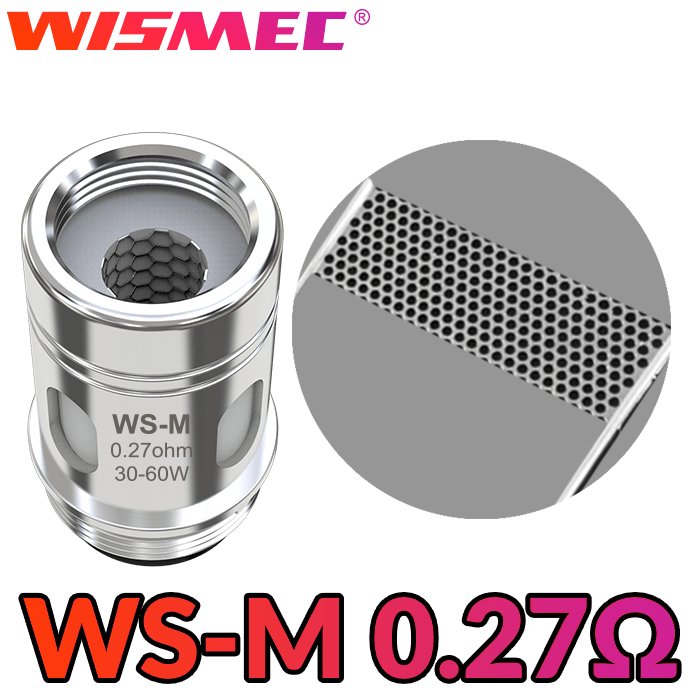 ΑΤΜΟΠΟΙΗΤΗΣ - 1x ΚΕΦΑΛΗ WISMEC SINOUS WS-M MESH (0.27 ohm) εικόνα 1