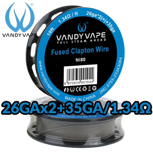 ΑΤΜΟΠΟΙΗΤΗΣ - ΣΥΡΜΑ VANDY VAPE FUSED CLAPTON WIRE Ni80 N80 ( 2x 26GA + 35GA ) - 3M εικόνα 1