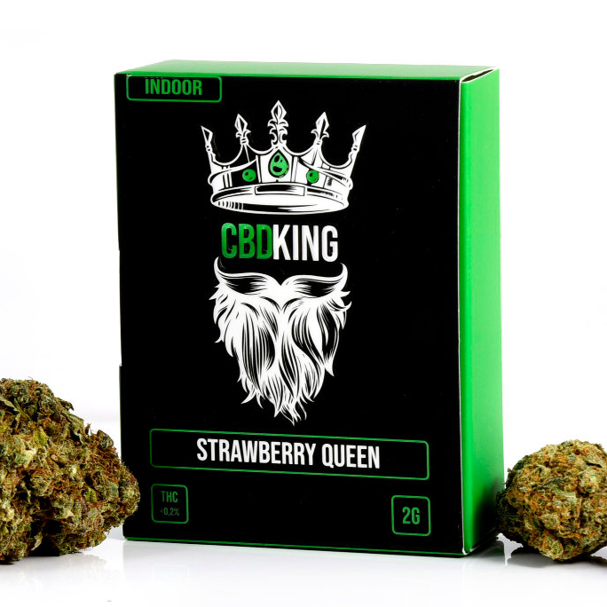 CBD - ΑΝΘΟΣ - CBDKING - STRAWBERRY QUEEN 2γρ, 9% CBD / ΜΗ-ΨΥΧΟΤΡΟΠΙΚΗ ΦΑΡΜΑΚΕΥΤΙΚΗ ΚΑΝΝΑΒΗ ( ΠΡΟΦΙΛ ΓΕΥΣΗΣ: ΦΡΟΥΤΕΝΙΑ/ΓΛΥΚΙΑ ) εικόνα 1