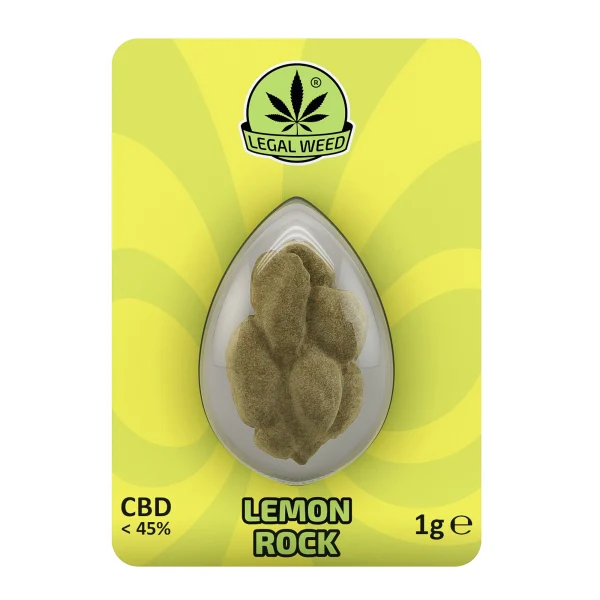 CBD - ΑΝΘΟΣ - LEGAL WEED - LEMON ROCK ( LEMON HAZE ΕΝΙΣΧΥΜΕΝΟ ΜΕ ΤΕΡΠΕΝΙΑ )( ΓΗΙΝΟ/ΦΡΕΣΚΟ/ΛΕΜΟΝΙ ) - 1γρ, 45% CBD εικόνα 1