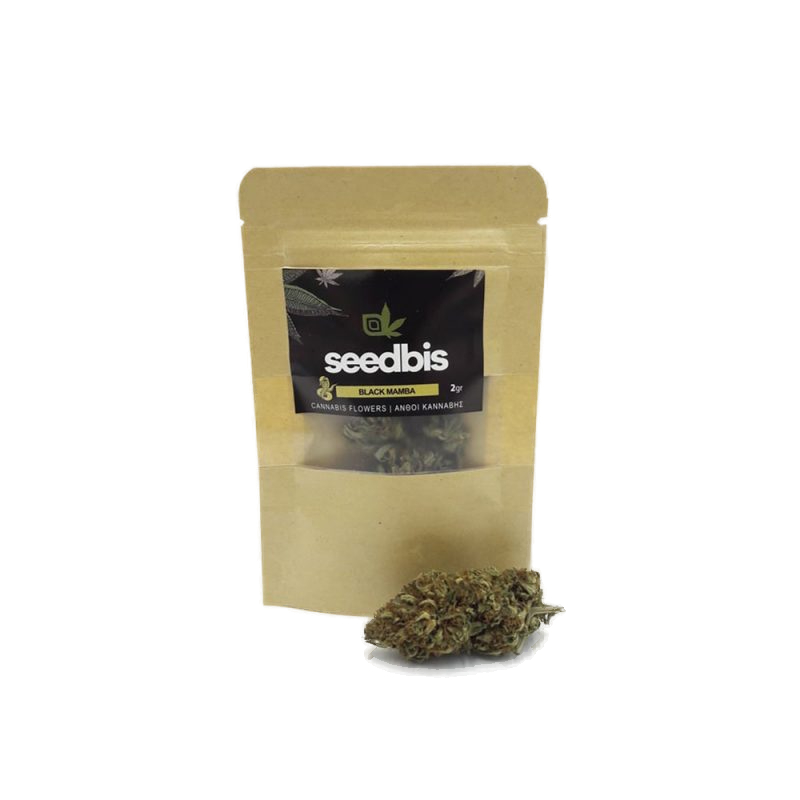 CBD - ΑΝΘΟΣ - SEEDBIS - BLACK MAMBA (ΓΛΥΚΟΞΙΝΟ ΣΤΑΦ./ΜΟΥΡΟ/ΠΕΥΚΟ) - 1γρ, 18% CBD εικόνα 1