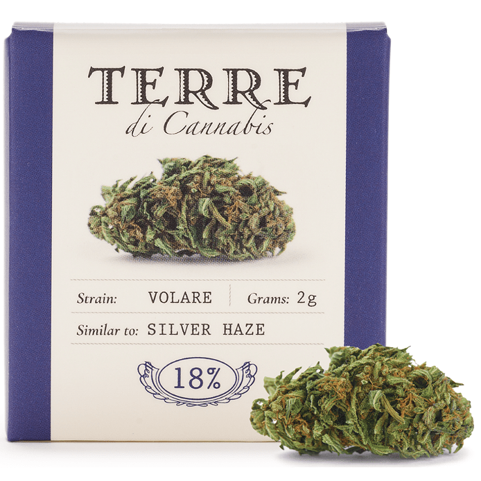 CBD - ΑΝΘΟΣ - TERRE DI CANNABIS - VOLARE ( ΑΝΘΙΝΟ, ΠΙΚΑΝΤΙΚΟ, ΟΞΙΝΟ, ΓΗΙΝΟ ) - 2γρ, 18% CBD εικόνα 1