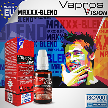 30ml MAXXX BLEND 18mg eLiquid (With Nicotine, Strong) - eLiquid by Vapros/Vision