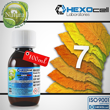100ml 7 FOGLIE 9mg eLiquid (With Nicotine, Medium) - Natura eLiquid by HEXOcell
