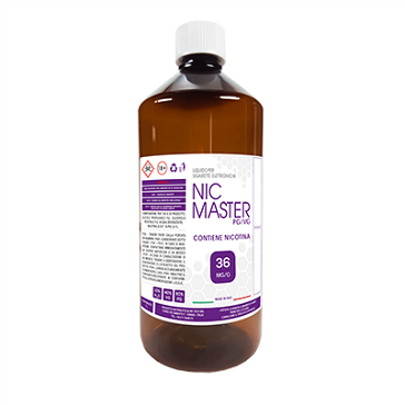 D.I.Y. - 1000ml NIC MASTER eLiquid Base (50% PG, 40% VG, 10% Water, 36mg/ml Nicotine)