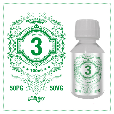 D.I.Y. - 100ml PINK FURY Menthol Base (50% PG, 50% VG, 3mg/ml Nicotine)