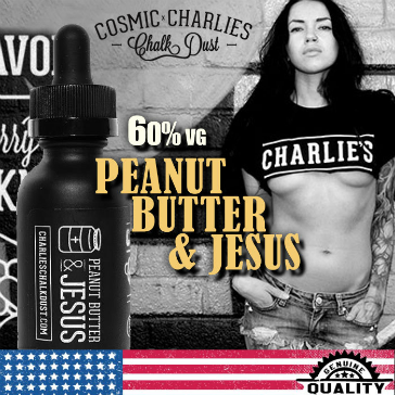 30ml PEANUT BUTTER & JESUS 3mg 60% VG eLiquid (With Nicotine, Very Low) - eLiquid by Charlie's Chalk Dust