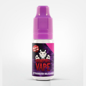 10ml STRAWBERRY MILKSHAKE 0mg eLiquid (Without Nicotine) - eLiquid by Vampire Vape UK