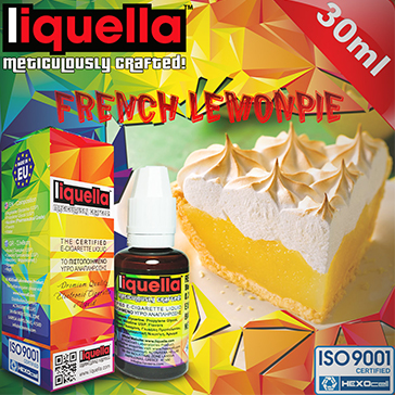 30ml FRENCH LEMON PIE 9mg eLiquid (With Nicotine, Medium) - Liquella eLiquid by HEXOcell