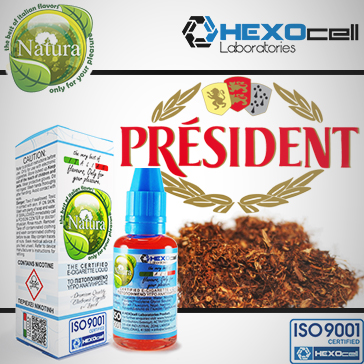 30ml MR. PRESIDENT 0mg Υγρό Αναπλήρωσης ( Χωρίς Νικοτίνη ) - Natura Υγρά Αναπλήρωσης από την HEXOcell