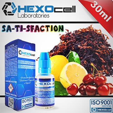 30ml SA-TI-SFACTION 3mg 80% VG eLiquid (With Nicotine, Very Low) - eLiquid by HEXOcell