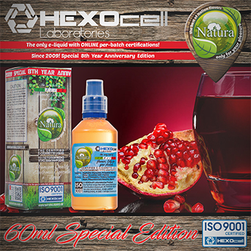 60ml FOREST POMEGRANATEZ SPECIAL EDITION 9mg High VG eLiquid (With Nicotine, Medium) - Natura eLiquid by HEXOcell