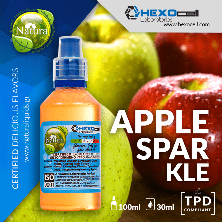 MIX & SHAKE - NATURA 30/60ML - APPLE SPARKLE (ΑΝΑΨΥΚΤΙΚΟ ΜΗΛΟΥ)