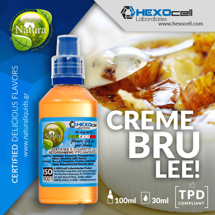 MIX & SHAKE - NATURA 30/60ML - CREME BRULEE! (ΚΡΕΜ ΜΠΡΟΥΛΕ)