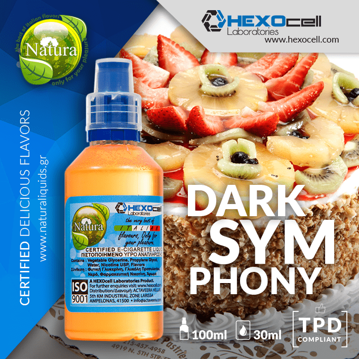 MIX & SHAKE - NATURA 30/60ML - DARK SYMPHONY (ΒΑΝΙΛΙΑ, ΜΙΓΜΑ ΦΡΟΥΤΩΝ & ΚΕΙΚ)