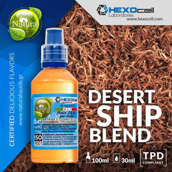 MIX & SHAKE - NATURA 30/60ML - DESERT SHIP BLEND (ΤΟΥΡΚΙΚΟΣ, ΑΝΑΤΟΛΙΤΙΚΟΣ ΚΑΠΝΟΣ & ΜΠΑΧΑΡΙΚΑ)