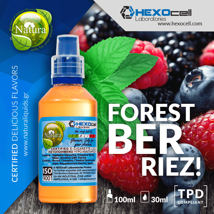 MIX & SHAKE - NATURA 30/60ML - FOREST BERRIEZ! (ΜΟΥΡΑ ΤΟΥ ΔΑΣΟΥΣ & ΑΠΑΛΗ ΜΕΝΤΑ )