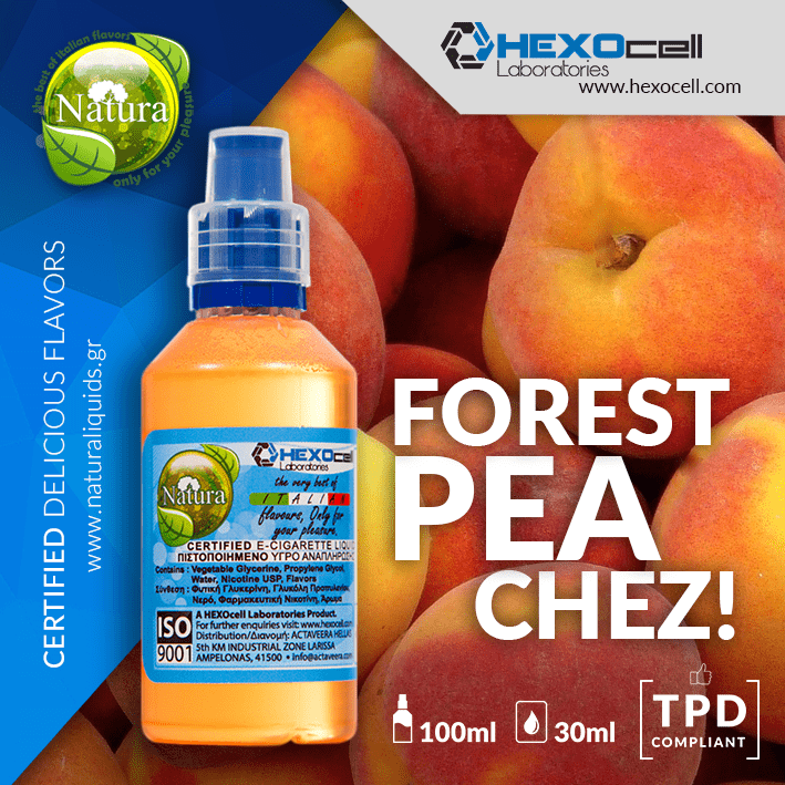 MIX & SHAKE - NATURA 30/60ML - FOREST PEACHEZ! (ΡΟΔΑΚΙΝΟ & ΑΠΑΛΗ ΜΕΝΤΑ)